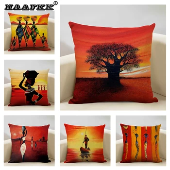 Абстрактная Африканская картина маслом В национальном стиле, Декоративная Наволочка для дивана, Красивая гостиная, Экзотические аксессуары, Чехол для подушки