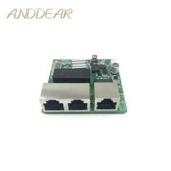 3-портовый модуль гигабитного коммутатора широко используется в светодиодной линии, 5-портовый модуль мини-коммутатора с контактным портом 10/100/1000 м, материнская плата PCBA