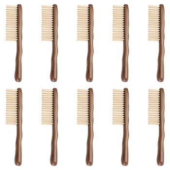10X Расческа для волос из натурального сандалового дерева Ручной работы, деревянная Расческа для Распутывания волос с широким зубом, Новый дизайн