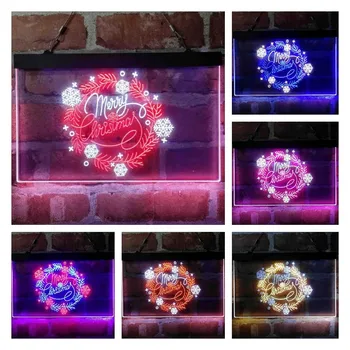 Изготовленное на Заказ Двухцветное Веселое Рождественское Украшение ПРИВЕЛО Неоновые Вывески для Персонализированного Подарка Настенный Светильник Luminiso Neon Shop Wall Room Decor