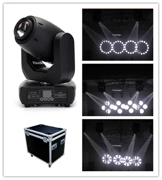 4шт с flightcase 150 Вт led moving head spot DMX сценическое световое оборудование led Gobo Spot Moving Head Light