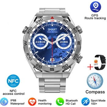 Умные часы с Bluetooth-вызовом 2023, Новый NFC ECG + PPG, GPS-трекер, Браслет для Фитнеса для Huawei Watches Ultimate Smart Watch Men