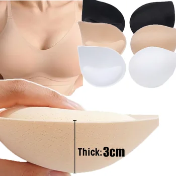 3D Утолщенные губчатые накладки для бюстгальтера, пуш-ап накладки для груди, вкладыш для бюстгальтера, усилитель для женщин, Сексуальная дышащая губка, Женские Интимные аксессуары