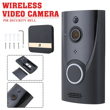 1шт 1080P Беспроводной WiFi Дверной Звонок Умное Дверное кольцо Видеодомофон Камера Звонок Безопасности Умный WiFi Охранный Видеодомофон ABS