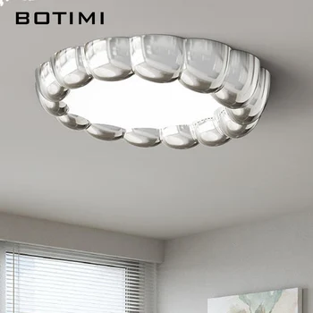 BOTIMI ABS Дизайнерские Круглые Потолочные Светильники Для Спальни 50 см в Современном стиле АРТ-ДЕКО 250 мм, Светильники Для Поверхностного Монтажа