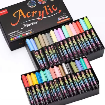 Акриловый маркер 12-60 цветов, краска для граффити 