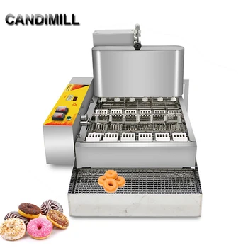 Коммерческая автоматическая электрическая машина для приготовления пончиков мощностью 2500 Вт, 6 рядов Пончиков, Электрическая мини-машина для жарки пончиков
