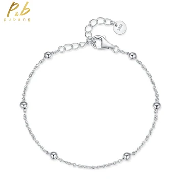 PuBang Fine Jewelry, настоящее серебро 925 пробы, белое золото, Высокоуглеродистый бриллиант, простой браслет для женщин, свадебный подарок, бесплатная доставка