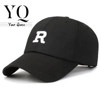 YQ 2023 Новая весенняя мужская и женская шляпа для активного отдыха, осенняя спортивная модная солнцезащитная кепка с козырьком кепка женская Буква R