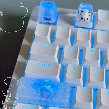 Колпачки для клавиш с подсветкой ICE Crystal R4 ESC 2.75U Enter Сдвиг влево 6.25U Пробел Для Поперечно-Осевого переключателя Механическая Игровая клавиатура