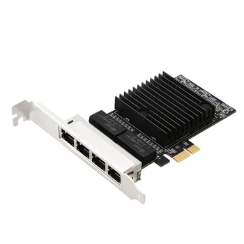 Сервер PCIE к четырехпортовой гигабитной сетевой карте RJ45 Soft route 1000M настольный чип NIC 82571