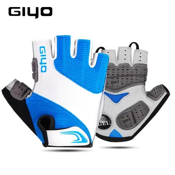 GIYO S-10, уличная спортивная велосипедная перчатка на половину пальца, женские, мужские велосипедные дышащие амортизирующие перчатки для горного велосипеда