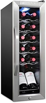 18 Компрессорный холодильник-охладитель вина с замком|Большой отдельно стоящий винный погреб для красного, белого, шампанского или игристого вина |41