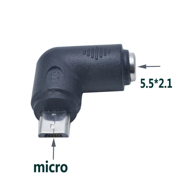 Разъем для подключения преобразователя питания DC 5,5 *2,1 мм к разъему Micro USB Micro USB к разъему адаптера постоянного тока 5,5*2,1 мм M/F Для зарядного устройства