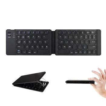 Мини-складная клавиатура Bluetooth, портативная беспроводная клавиатура, складывающаяся на 180 градусов, для планшета IOS/Android/Windows, мобильного телефона
