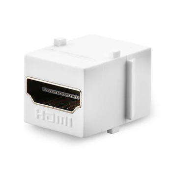 1 шт. Высококачественный разъем Keystone HDMI2.0 Белого цвета, совместимый с HDMI, Разъем для подключения разъема Женский к женскому удлинителю