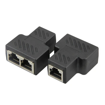 Сетевой кабель ethernet 1-2 LAN RJ45 Splitter Plug Adapter Connector