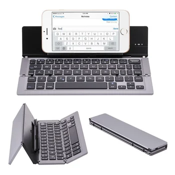 Складная Bluetooth-клавиатура, Портативная, удобная в переноске, беспроводная клавиатура для ноутбука Windows Android Ios, офисная клавиатура