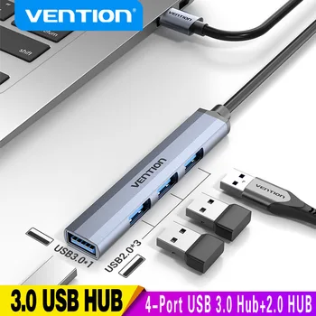 Vention 4-Портовый USB 3.0 Концентратор Высокоскоростной USB-Разветвитель Для Жестких дисков Ноутбук Компьютерные Аксессуары Флэш-накопитель Мышь Клавиатура