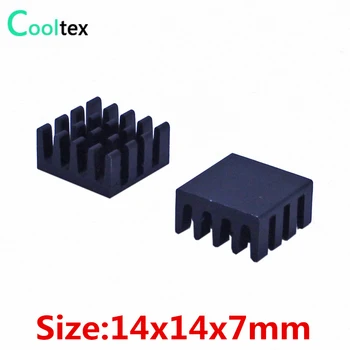 (50 шт./лот) 14x14x7 мм Алюминиевый радиатор Экструдированный радиатор теплоотвода для электронного охлаждения оперативной памяти микросхемы IC cooler