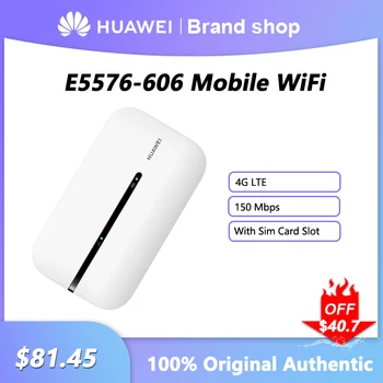Huawei E5576-606 Мобильный WiFi Портативный Разблокированный Модем Мини-Уличная Точка Доступа Карманный Mifi 150 Мбит/с 4G CPE Маршрутизатор Со Слотом Для sim-карты