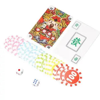 Mah Jongg Card 144 Шт Набор Маленьких китайских Бумажных Карточек для Маджонга Для Вечеринки, Легко Переносимых Карточных Игрушек, Набор Для Игры В китайском стиле