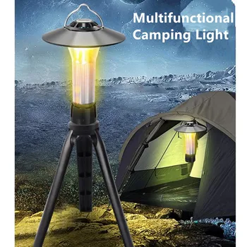 Многофункциональный фонарь для кемпинга емкостью 3000 мАч с магнитным основанием, 5 режимов освещения, светодиодные фонари, Наружная аварийная лампа, светильник для палатки, 2#