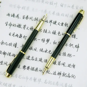Металлическая подарочная ручка, чернильная ручка для мужчин и женщин, 5 шт., деловая офисная студенческая каллиграфическая авторучка, роскошный подарок