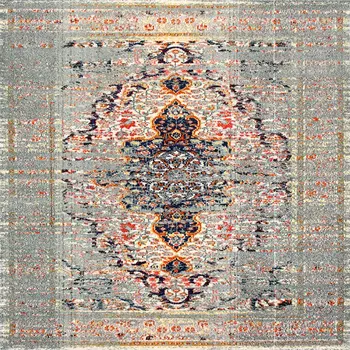 Потертый персидский коврик, 6 дюймов, серый