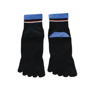 Мужские хлопковые носки с пятью пальцами, осенне-зимний комплект теплых носков с носком в тон