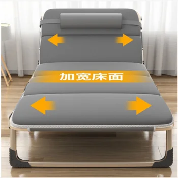 Двуспальная кровать, железный диван-кровать, раскладная кровать для аренды дома, офиса, кровать для сна с простынями для легкого лета