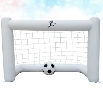 160 см Детский Игровой набор с Надувным Мячом для игры в Футбол, Плавающие футбольные ворота (1 шт. Ворота + 1 шт. футбольный белый)