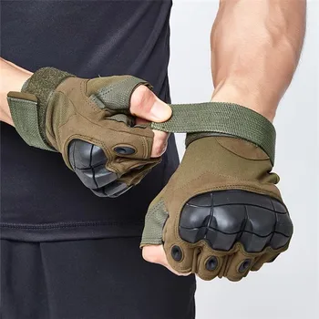 Мужские перчатки на половину пальца, уличные военные тактические перчатки, спортивная стрельба, Охота, Страйкбол, Мотоциклетные Велосипедные перчатки