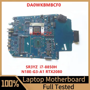 Материнская плата L46656-001 L62393-001 для ноутбука HP DA0WKBMBCF0 с процессором SR3YZ I7-8850H N18E-G3-A1 RTX2080 GPU 100% Протестирована