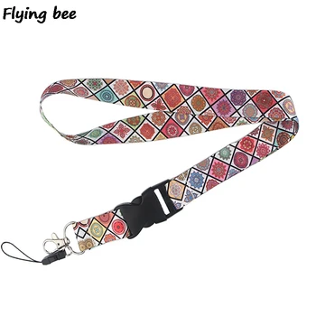 Flyingbee Ретро Брелок с мультяшным креативным ремешком для телефона, Женский Модный ремешок на шею, ремешки для удостоверения личности, телефонные ключи X0473