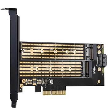 2X Твердотельный накопитель JEYI SK6 M.2 Nvme NGFF Для PCIE X4 Адаптер M Key B Key Поддержка двух интерфейсных карт PCI Express 3,0x4 2230-22110