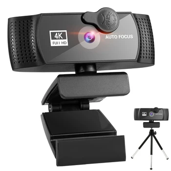Веб-камера 4K 2K 1080P Full HD Веб-камера с автоматической фокусировкой с микрофоном USB-штекер Веб-камера для ПК Компьютер Ноутбук Видео Мини-камера