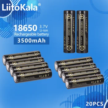 20 ШТУК LiitoKala Lii-35A 18650 3500 мАч 3,7 В Литий-ионная Аккумуляторная Батарея 10A Литиевая Батарея С Высоким Расходом Для Парения Flashinglight