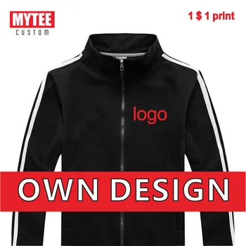 MYTEE Весенне-осенняя мужская куртка на молнии, пальто с вышивкой логотипа рекламной компании на заказ, женская повседневная куртка