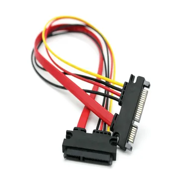 7 + 15-Контактный Последовательный кабель SATA для передачи данных, комбинированный Удлинитель, 1 шт., кабель-адаптер последовательного питания от SATA к кабелю жесткого диска