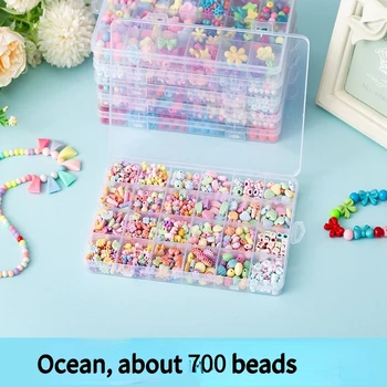 10 упаковок для детей и Девочек, развивающие игрушки из бисера 