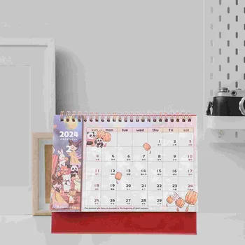 Офисный Декор 2024 План Календарное украшение Украсьте Расписание Мультяшными Стильными Календарями Бумажными