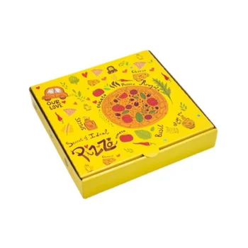 Высококачественная изготовленная на заказ коробка для пиццы размером 10, 12, 14, 16 дюймов, упаковка для еды на вынос, гофрированная коробка для упаковки Пиццы