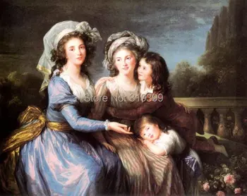 маркиза де пезе и маркиза де Руж с сыновьями Алексисом и Адрианом-1787, Луиза Элизабет Виже Ле Брюн,