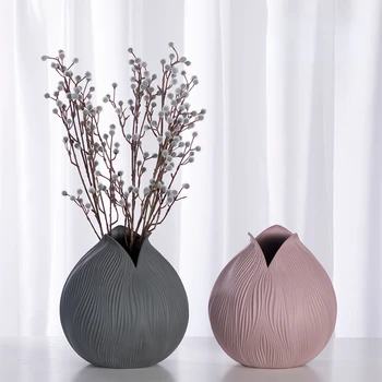 Европейская итальянская современная ваза для цветов для домашнего декора, красочная фарфоровая роскошная ваза deko, керамические баночки, маленькая розовая скандинавская ваза
