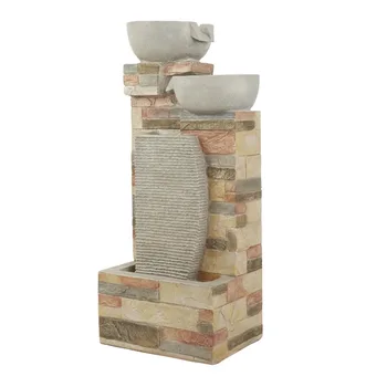DecMode Традиционный фонтан для воды из камня и кирпича в помещении/на открытом воздухе, 10 