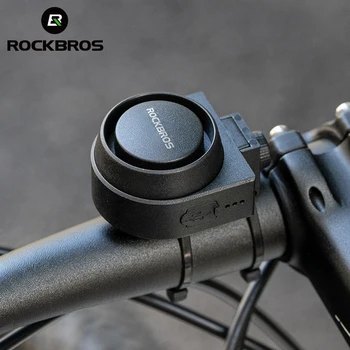 Велосипедный звонок ROCKBROS, Противоугонное кольцо на руль, Водонепроницаемый Type-C, перезаряжаемый Пульт дистанционного управления, Электрический гудок, Аксессуары для велосипеда