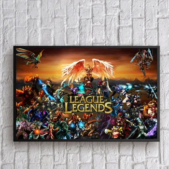 Плакат видеоигры League of Legends, печать на холсте, Украшение дома, настенная живопись (без рамки)