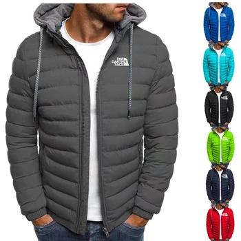 2023 Осенне-зимнее мужское пальто оверсайз, толстое пальто, уличное зимнее мужское теплое пальто в уличном стиле на молнии, куртка больших размеров