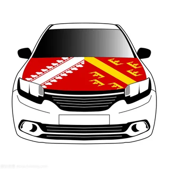 Крышка капота автомобиля с флагом Эльзаса 3,3x5ft/5x7ft из 100% полиэстера, баннер на капоте автомобиля